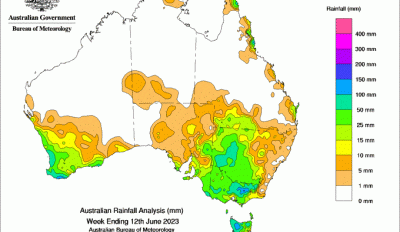 Weekly rainfall update + rainfall outlook 14 June 2023