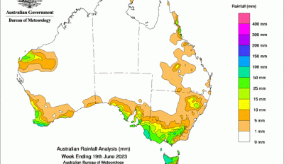 Weekly rainfall update + rainfall outlook 21 June 2023