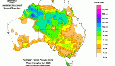 Weekly rainfall update + rainfall outlook 5 July 2023