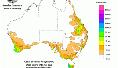 Weekly rainfall update + rainfall outlook 26 July 2023