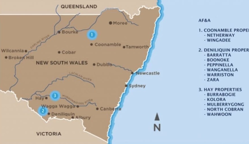 $700m anticipated for Australian Food & Agriculture’s NSW portfolio
