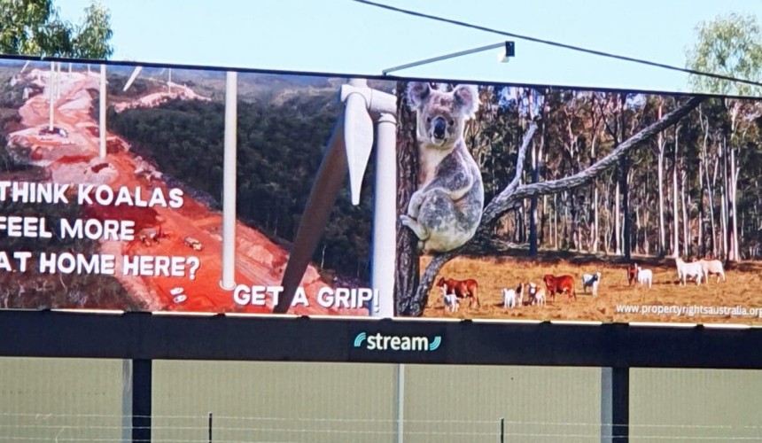 Farmers return serve to activists in battle of the billboards
