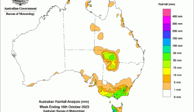 Weekly rainfall update + rainfall outlook 17 October 2023