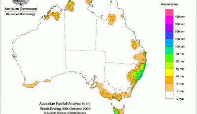 Weekly rainfall update + rainfall outlook 31 October 2023