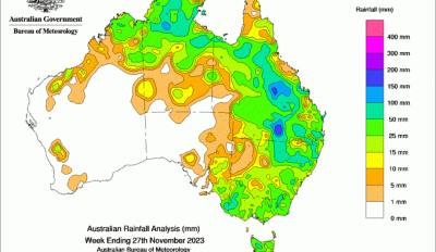 Weekly rainfall update + rainfall outlook 28 November 2023