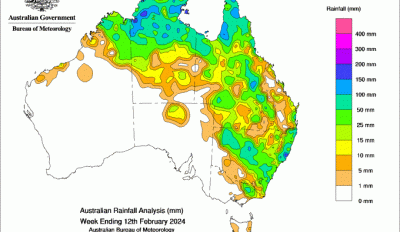 Weekly rainfall update + rainfall outlook 13 Feb 2024