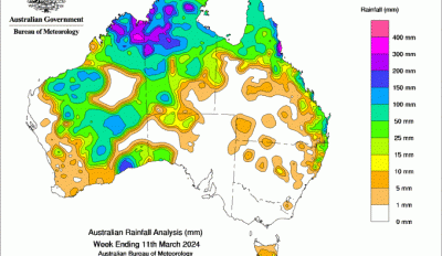 Weekly rainfall update + rainfall outlook 12 Mar 2024