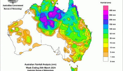 Weekly rainfall update + rainfall outlook 26 Mar 2024
