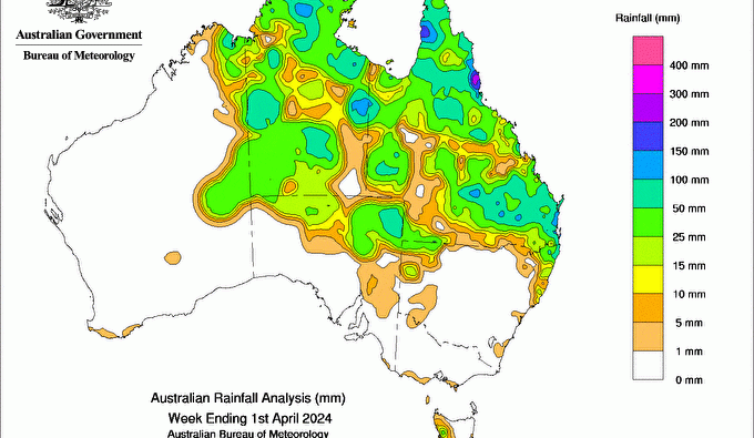 Weekly rainfall update + rainfall outlook 2 Apr 2024