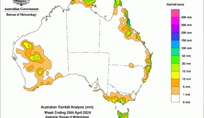 Weekly rainfall update + rainfall outlook 30 Apr 2024