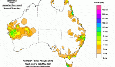 Weekly rainfall update + rainfall outlook 21 May 2024