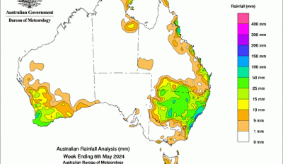 Weekly rainfall update + rainfall outlook 7 May 2024