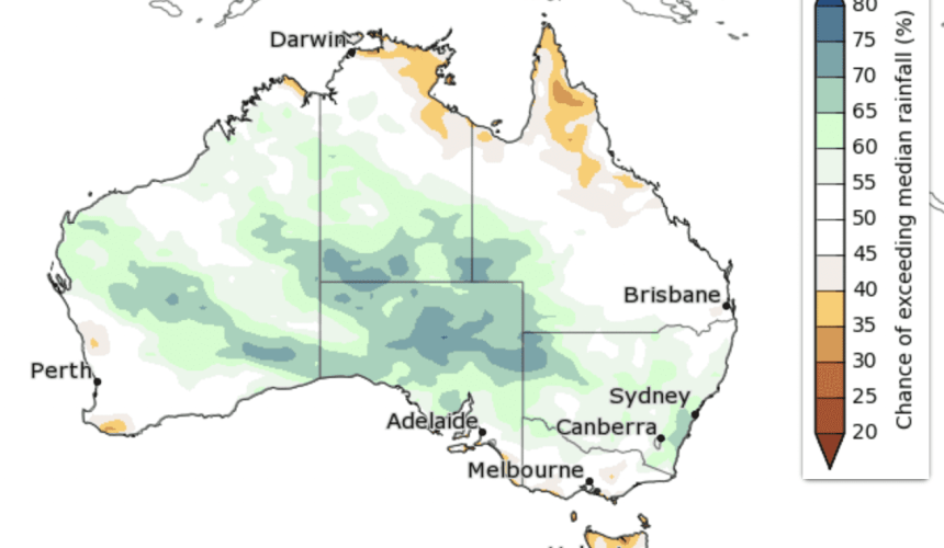 Below average July rainfall likely for Australia’s far south