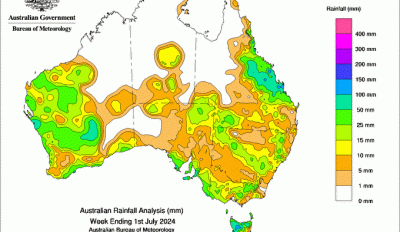 Weekly rainfall update + rainfall outlook 2 July 2024