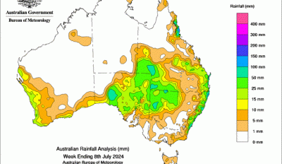 Weekly rainfall update + rainfall outlook 9 July 2024