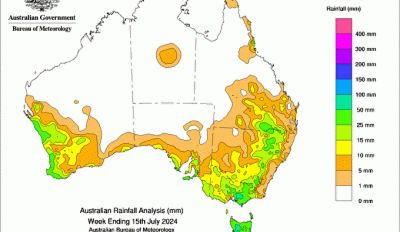 Weekly rainfall update + rainfall outlook 16 July 2024