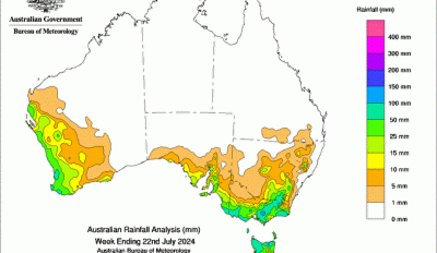 Weekly rainfall update + rainfall outlook 23 July 2024
