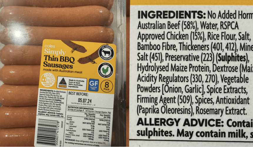 Beef and chicken sausages, anyone?