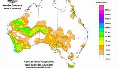Weekly rainfall update + rainfall outlook 6 August 2024