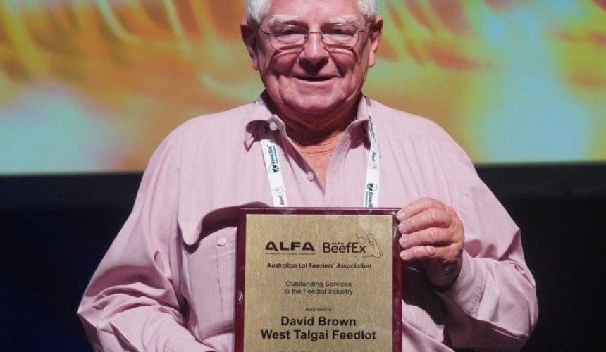 Downs lotfeeder and vet David Brown’s industry contribution recognised in Outstanding Services award