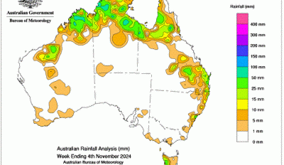 Weekly rainfall update + rainfall outlook 5 November 2024