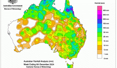 Weekly rainfall update + rainfall outlook 10 December 2024