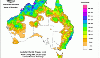 Weekly rainfall update + rainfall outlook 20 January 2025