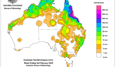 Weekly rainfall update + rainfall outlook 3 February 2025