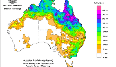 Weekly rainfall update + rainfall outlook 10 February 2025