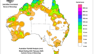 Weekly rainfall update + rainfall outlook 24 February 2025