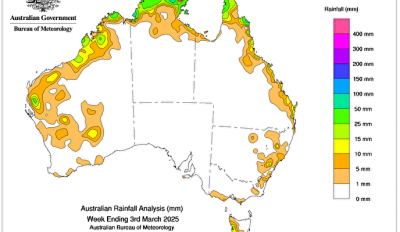 Weekly rainfall update + rainfall outlook 3 March 2025