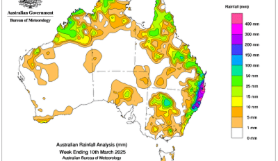 Weekly rainfall update + rainfall outlook 10 March 2025