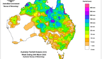 Weekly rainfall update + rainfall outlook 24 March 2025