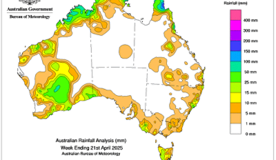 Weekly rainfall update + rainfall outlook 21 April 2025