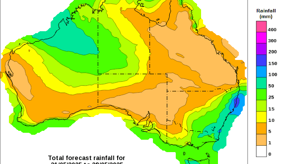 Rain forecast for some dry parts of eastern NSW, Victoria