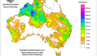 Weekly rainfall update + rainfall outlook 2 June 2025