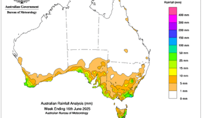 Weekly rainfall update + rainfall outlook 16 June 2025