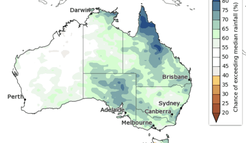 Oct to Dec rainfall outlook tips above average rain for eastern Aus