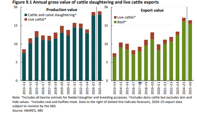 ABARES forecasts decrease in beef exports, rise in cattle prices