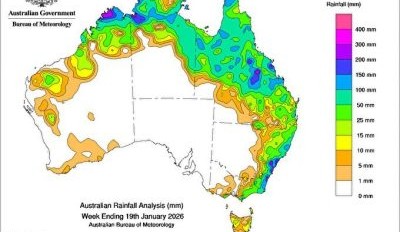 Weekly rainfall update + rainfall outlook 19 January 2026