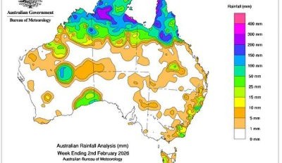 Weekly rainfall update + rainfall outlook 2 February 2026