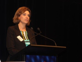 RSPCA chief executive officer Heather Neil addressing the BeefEx conference on the Gold Coast yesterday. 