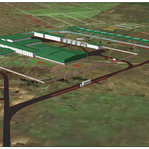 Schematic drawing of AA Co's proposed abattoir to be built south of Darwin
