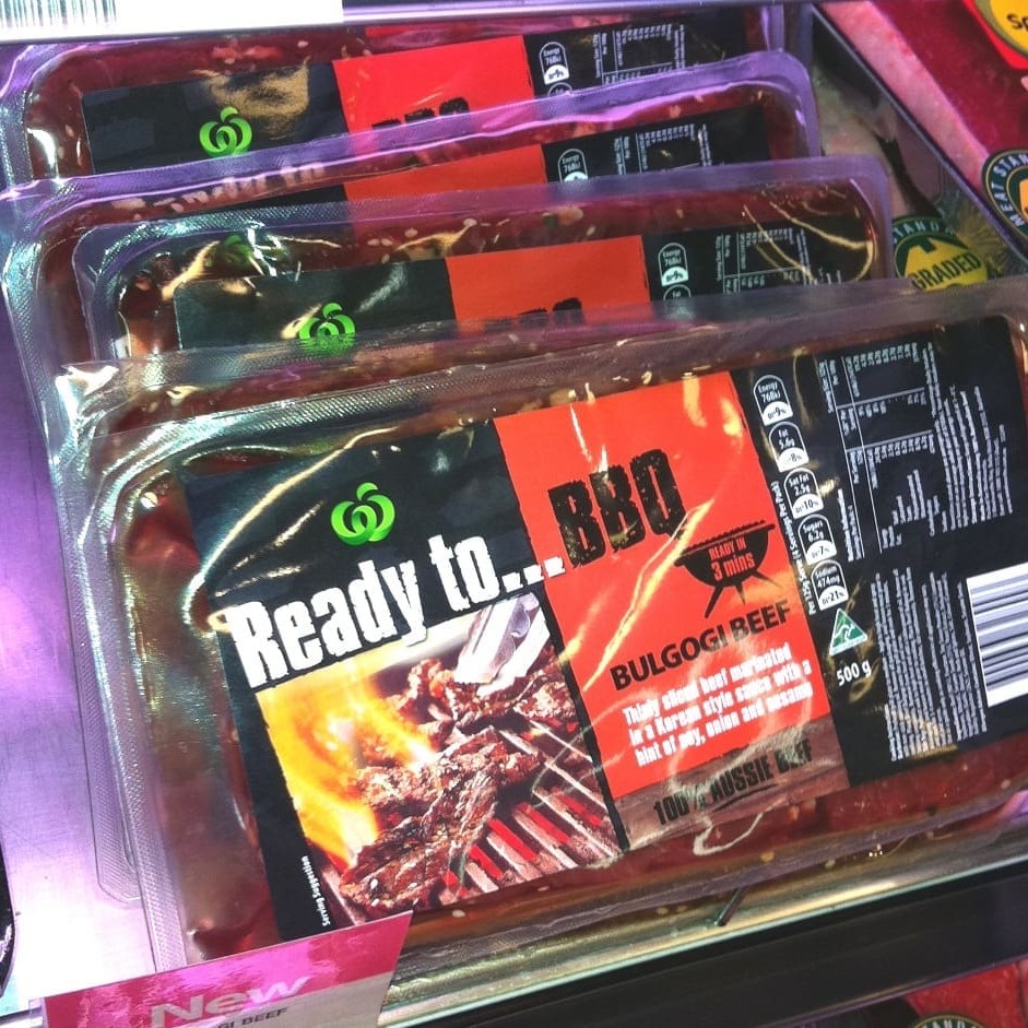Coles (top) and Woolworths (above) have both expanded their value-added red meat range in response to the demand for convenience and shortened preparation time from customers