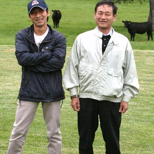 Japanese delegates Yoshiki Okuda and Shinichi Muzusawa at Dunkeld in western Victoria on Saturday.