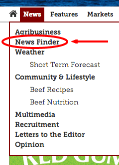 BC screen shot News Finder