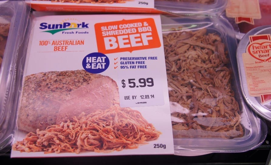 Pulled brisket retail package