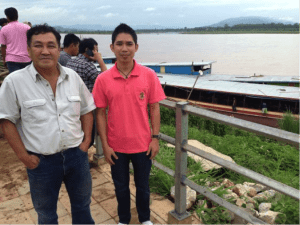 At the loading port with Eddie (left) with the Thai Quarantine official.