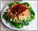 Dried beef and salad