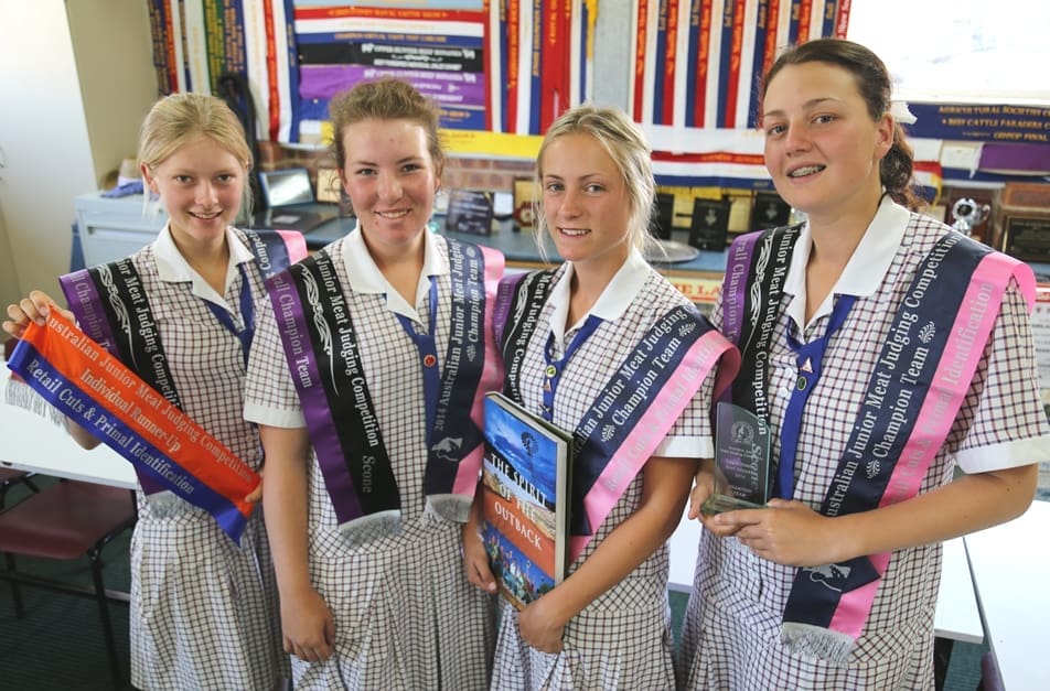 Calrossy team members from left, Katie de Jjong, Caitlyn Vaughan, Claudia Nielsen and Stephanie Murphy.